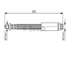 Bosch 1987476519 przewód hamulcowy giętki, citroËn ax (za-_), peugeot 205 i (741a/c)