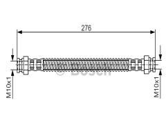 Bosch 1987476523 przewód hamulcowy giętki, peugeot 205 i (741a/c)