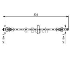 Bosch 1987476606 przewód hamulcowy giętki, ford escort iii (gaa)