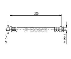 Bosch 1987476688 przewód hamulcowy giętki, citroËn c25 autobus (280_, 290_)