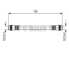 Bosch 1987476711 przewód hamulcowy giętki renault clio iii  05- tył, renault twingo i (c06_)