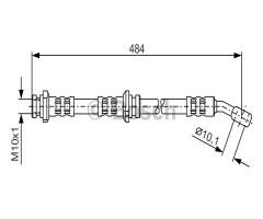 Bosch 1987476801 przewód hamulcowy giętki, nissan almera i hatchback (n15)