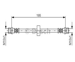 Bosch 1987476884 przewód hamulcowy giętki, ford focus (daw, dbw)