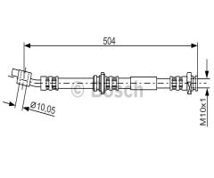 Bosch 1987476996 przewód hamulcowy giętki, nissan almera tino (v10)