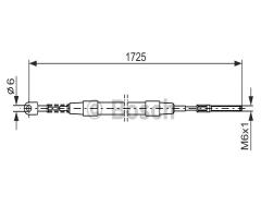 Bosch 1987477065 linka hamulca ręcznego bmw 3 e30  82-93, bmw 3 (e30)