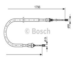 Bosch 1987477235 linka hamulca ręcznego, peugeot 207 (wa_, wc_)