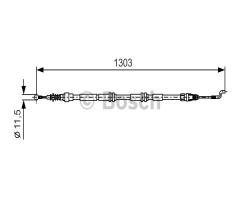 Bosch 1987477260 linka hamulca ręcznego vw t5  03-