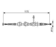 Bosch 1987477554 linka hamulca ręcznego, alfa romeo 147 (937)