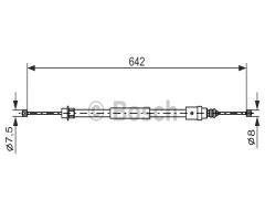 Bosch 1987477573 linka hamulca ręcznego, peugeot 406 (8b)