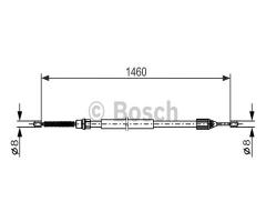 Bosch 1987477646 linka hamulca ręcznego, renault twingo i (c06_)