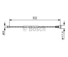 Bosch 1987477661 linka hamulca ręcznego, opel corsa c (f08, f68)