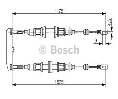 Bosch 1987477766 linka hamulca ręcznego, opel ascona b (81_, 86_, 87_, 88_)