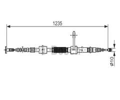 Bosch 1987477831 linka hamulca ręcznego, alfa romeo 147 (937)