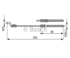 Bosch 1987477833 linka hamulca ręcznego, ford galaxy (wgr), seat alhambra (7v8, 7v9)