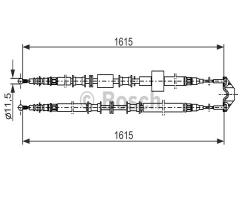 Bosch 1987477935 linka hamulca ręcznego, opel meriva