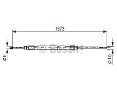 Bosch 1987477948 linka hamulca ręcznego, bmw 5 (e60)