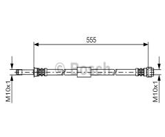 Bosch 1987481461 przewód hamulcowy giętki mercedes vito  03- przód, audi q3 (8u), vw tiguan (5n_)