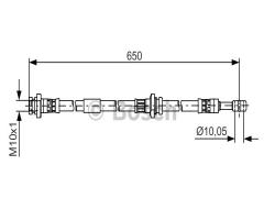 Bosch 1987481476 przewód hamulcowy giętki, nissan primera (p12)