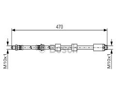 Bosch 1987481481 przewód hamulcowy giętki, bmw 3 (e90)