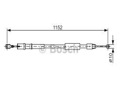 Bosch 1987482025 linka hamulca ręcznego, mercedes-benz vito / mixto nadwozie pełne (w639)