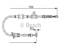 Bosch 1987482246 linka hamulca ręcznego, mitsubishi carisma sedan (da_)