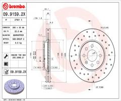 Brembo 09.9159.2x tarcza hamulc. opel astra h  04-10