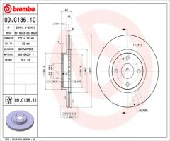 Brembo 09.c136.11 tarcza hamulc. mazda mx5  00-05 wen., mazda mx-5 ii (nb)