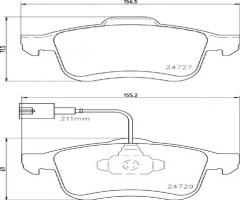 Brembo p23163 klocki hamulc. fiat doblo  10- przód, fiat doblo nadwozie pełne / kombi (263)