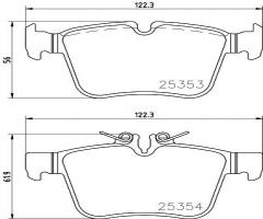 Brembo p50122 klocki hamulc. mercedes w205 c-klasa  13- tył, mercedes-benz klasa c (w205)