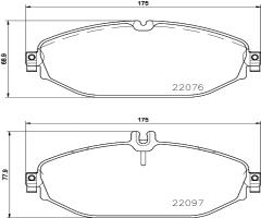 Brembo p50124 klocki hamulc. mercedes w205 c-klasa  14- przód, mercedes-benz klasa c (w205)