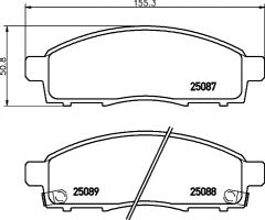 Brembo p56102 klocki hamulc. nissan nv200  10- przód, nissan nv200 evalia