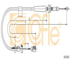 Cofle 10.1011 linka gazu seat, seat ibiza ii (6k1), vw polo (6n1)