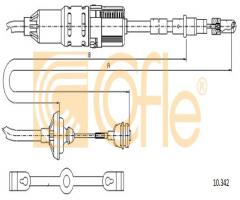 Cofle 10.342 linka sprzęgła vw, vw passat (3a2, 35i)