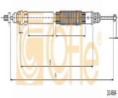 Cofle 10.4664 linka hamulca ręcznego citroen, citroËn c4 picasso i (ud_)