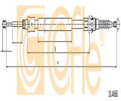 Cofle 10.4668 linka hamulca ręcznego peugeot, citroËn c4 ii (b7), peugeot 308 cc