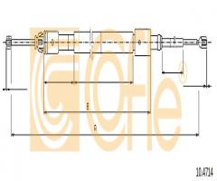 Cofle 10.4714 linka hamulca ręcznego citroen, citroËn c3 i (fc_)