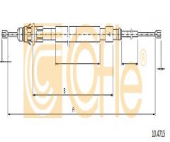 Cofle 10.4715 linka hamulca ręcznego citroen, citroËn c3 i (fc_)