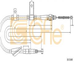 Cofle 10.5160 linka hamulca ręcznego land rover, land rover freelander (ln)