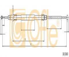 Cofle 10.5163 linka hamulca ręcznego land rover, land rover range rover iii (lm)