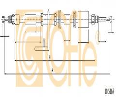 Cofle 10.5167 linka hamulca ręcznego land rover, land rover freelander 2 (fa_)