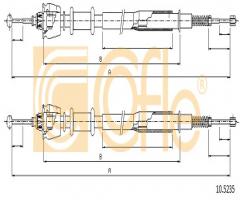 Cofle 10.5235 linka hamulca ręcznego rover, mg mg zt, rover 75 (rj)