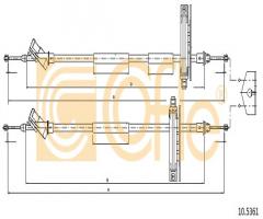 Cofle 10.5361 linka hamulca ręcznego ford, ford focus (daw, dbw)