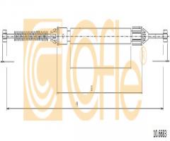Cofle 10.6683 linka hamulca ręcznego renault, renault megane i classic (la0/1_)