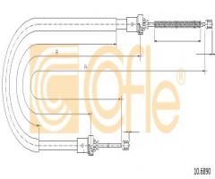 Cofle 10.6890 linka hamulca ręcznego dacia, dacia logan (ls_), renault logan i (ls_)