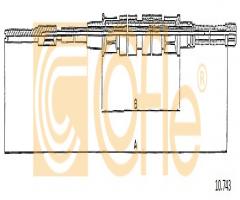 Cofle 10.743 linka hamulca ręcznego vw, vw caddy i (14)