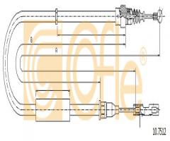 Cofle 10.7512 linka hamulca ręcznego audi, audi a2 (8z0)