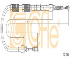 Cofle 10.7535 linka hamulca ręcznego audi, audi a4 (8e2, b6)