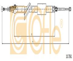 Cofle 10.7561 linka hamulca ręcznego audi, audi tt (8n3)