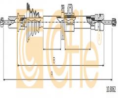 Cofle 10.8062 linka hamulca ręcznego volvo, volvo 850 (ls)