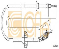 Cofle 10.8068 linka hamulca ręcznego volvo, volvo s80 i (ts, xy)